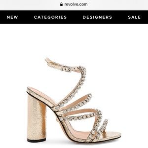 SCHUTZ Black ROMANA Diamond Sandal Heels